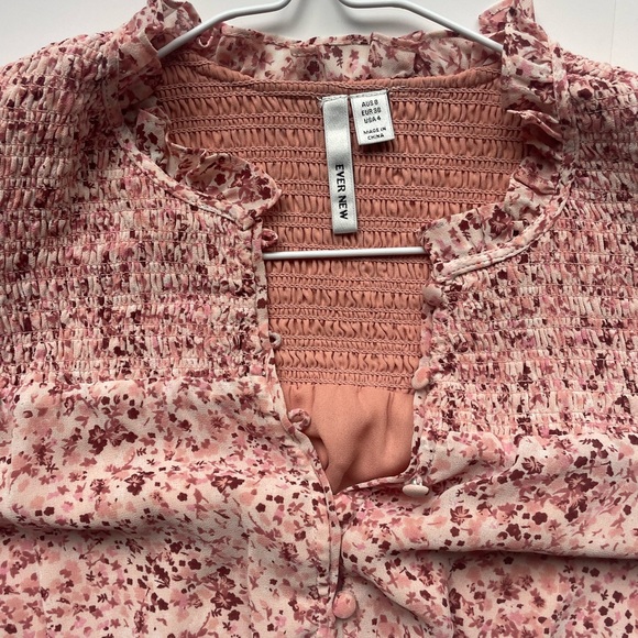 Forever New Pink Floral A-Line pleated dress - Picture 4 of 11